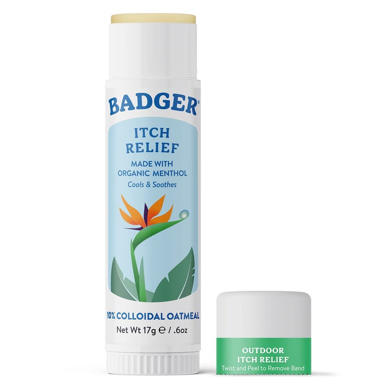 Badger Bug Bite Itch Relief Stick Natural Organic Anti Itch Cream for Bug Bites Rashes Poison Ivy Fast Itchy Skin Relief After Bite Works Great Smells Great Easy to Use 6 oz 2Pack